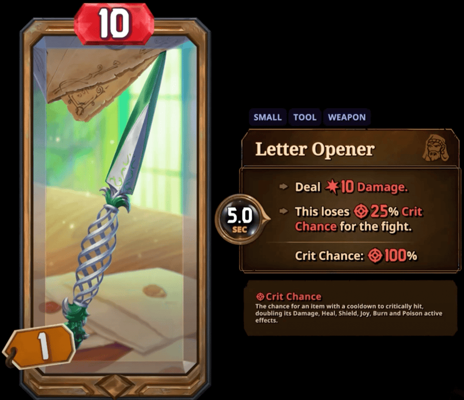 the bazaar letter opener