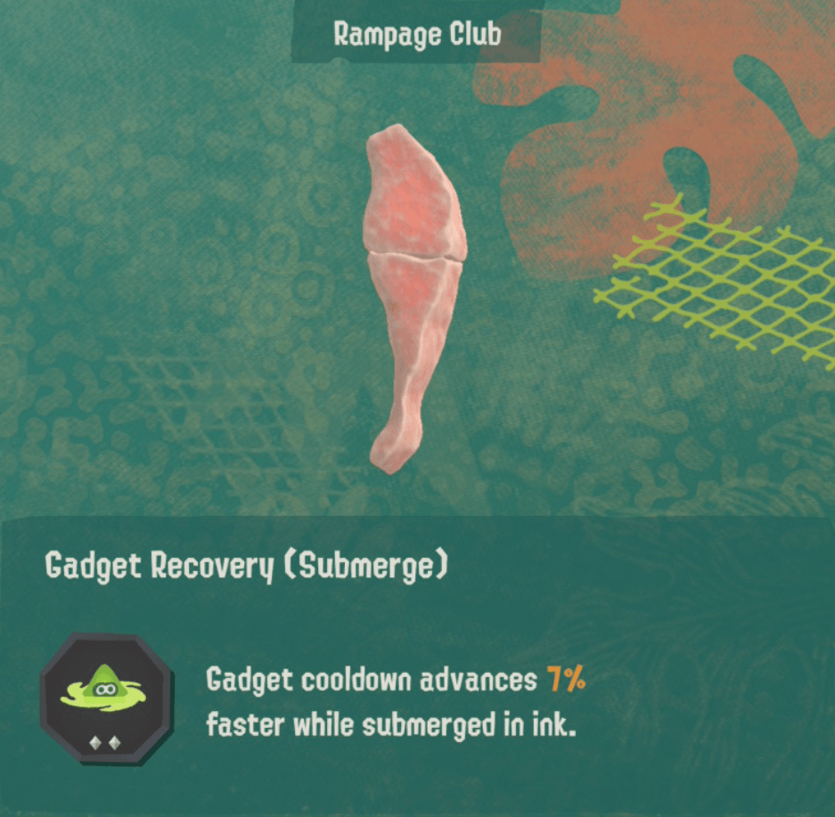 splatoon raiders relic power gadget recovery submerge level 2