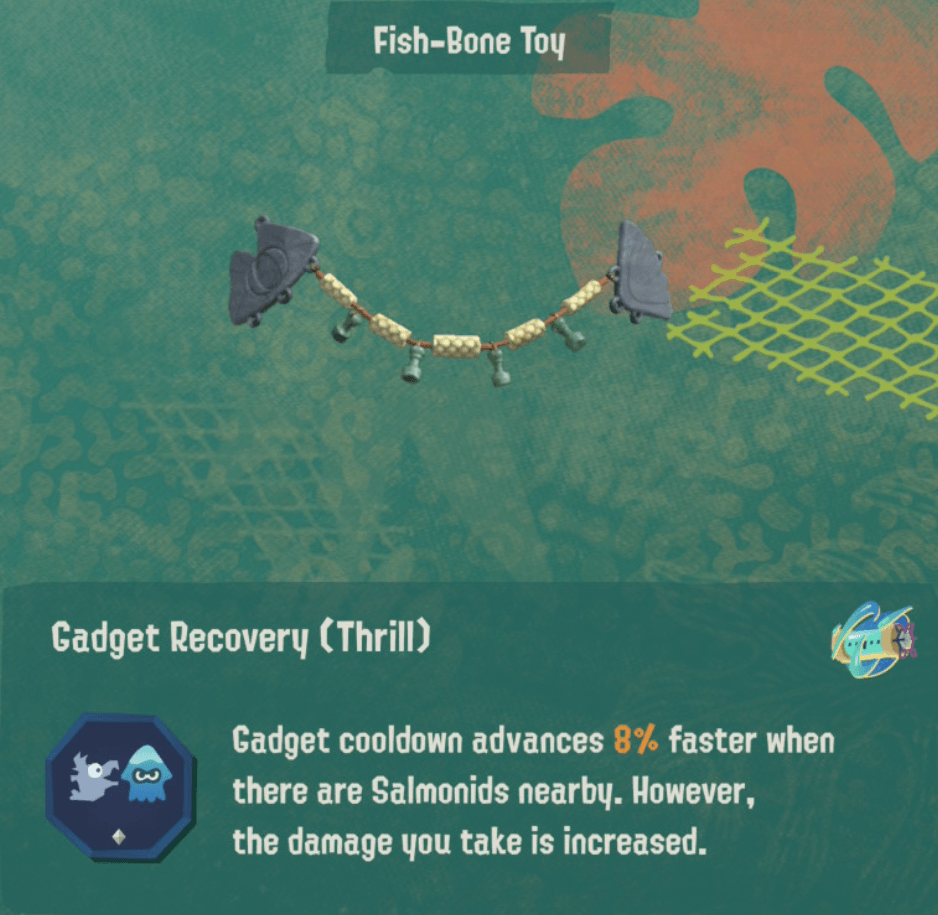 splatoon raiders relic power gadget recovery thrill