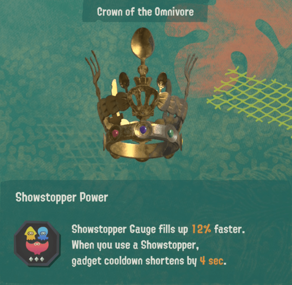 splatoon raiders relic power showstopper power level 3
