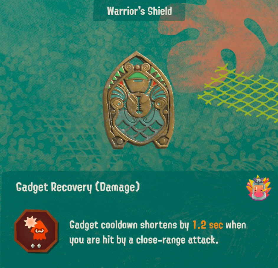 splatoon raiders relic power gadget recovery damage level 2
