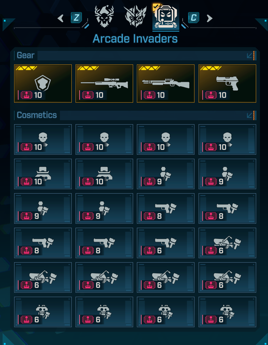 Arcade Invaders vault card