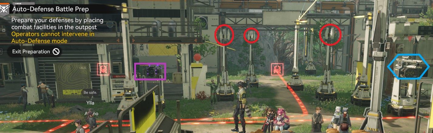 Three Beam Towers, 1 March Gas, 1 Sentry