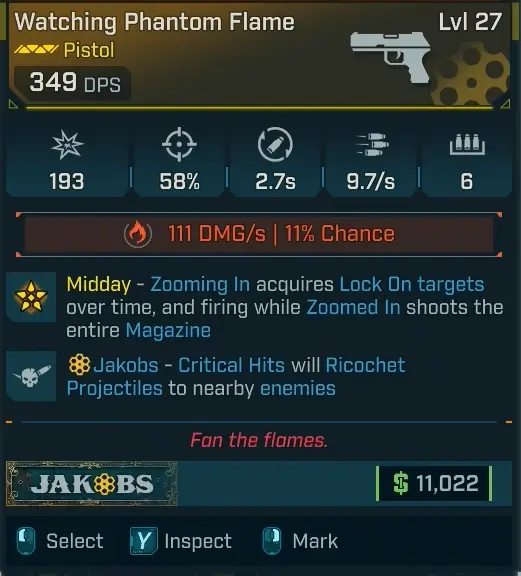 borderlands 4 phantom flame pistol