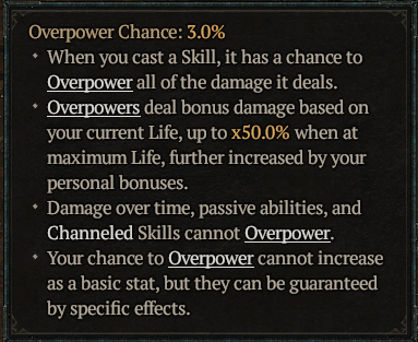 overpower chance