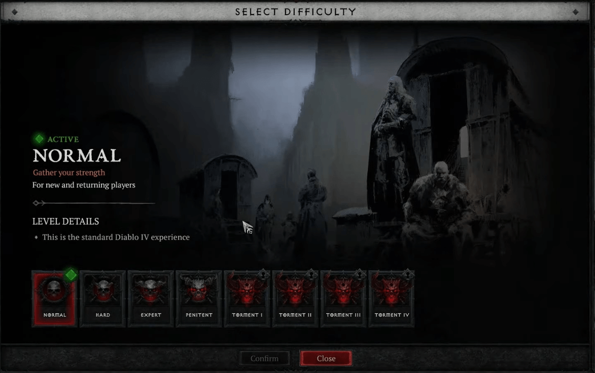 select difficulty