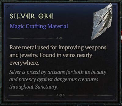 diablo 4 silver ore