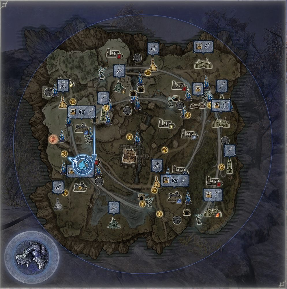 reveal items on map