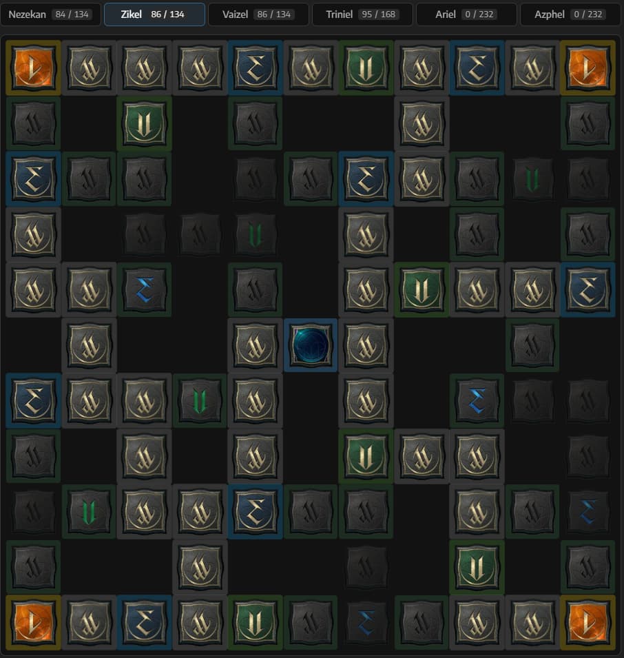 Zikel Daevanion Board Example
