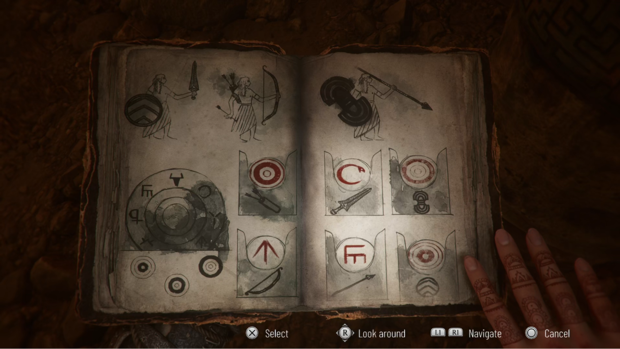 Sophia deciphering puzzle with her journal