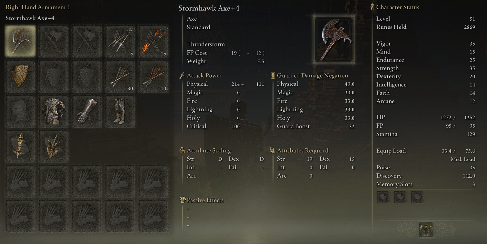 Equipment Menu