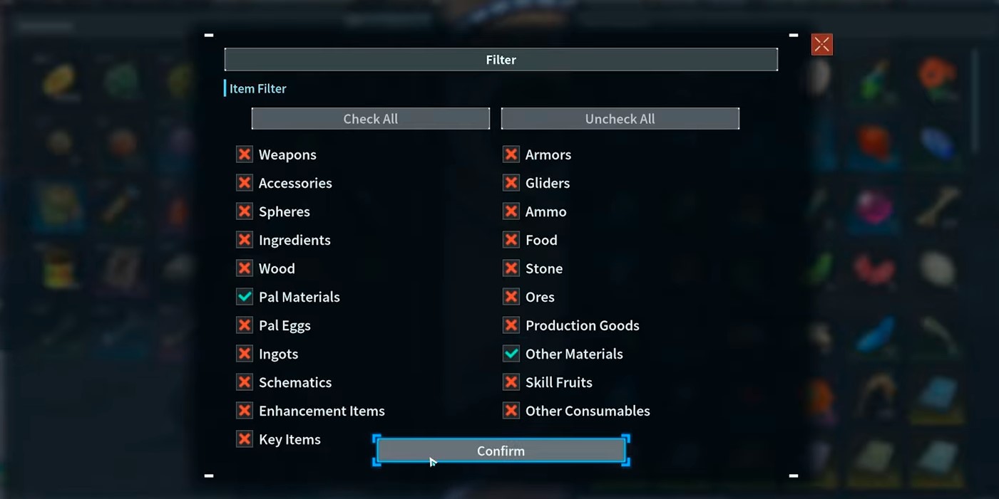 Other Materials and Pal Materials