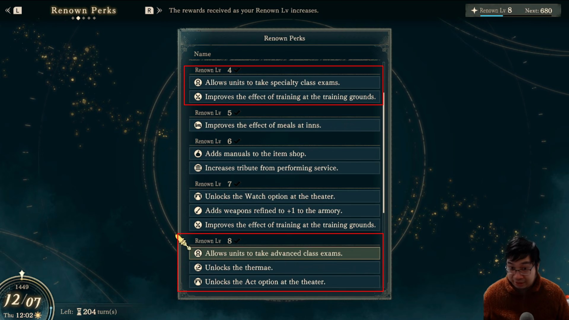 Renown Levels