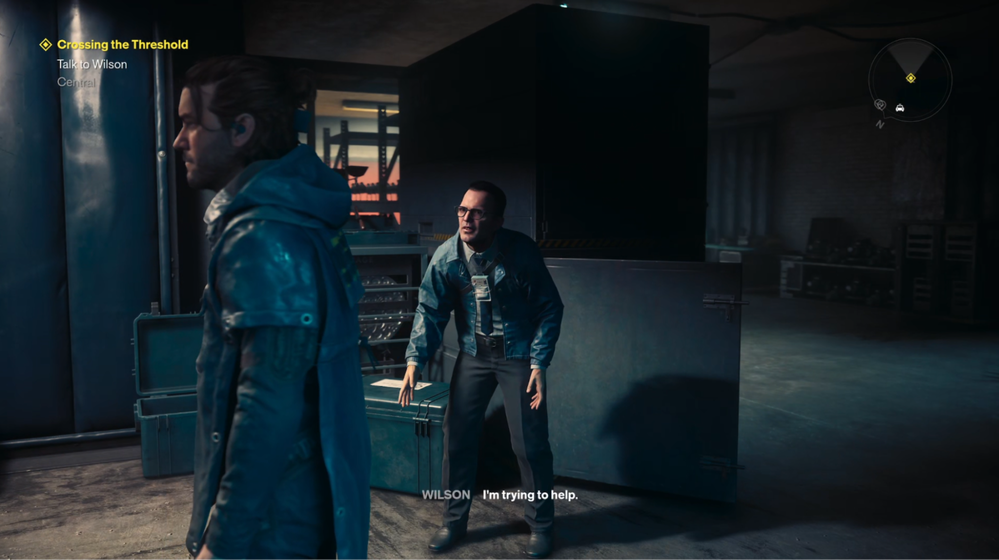 NPC talking to Dylan