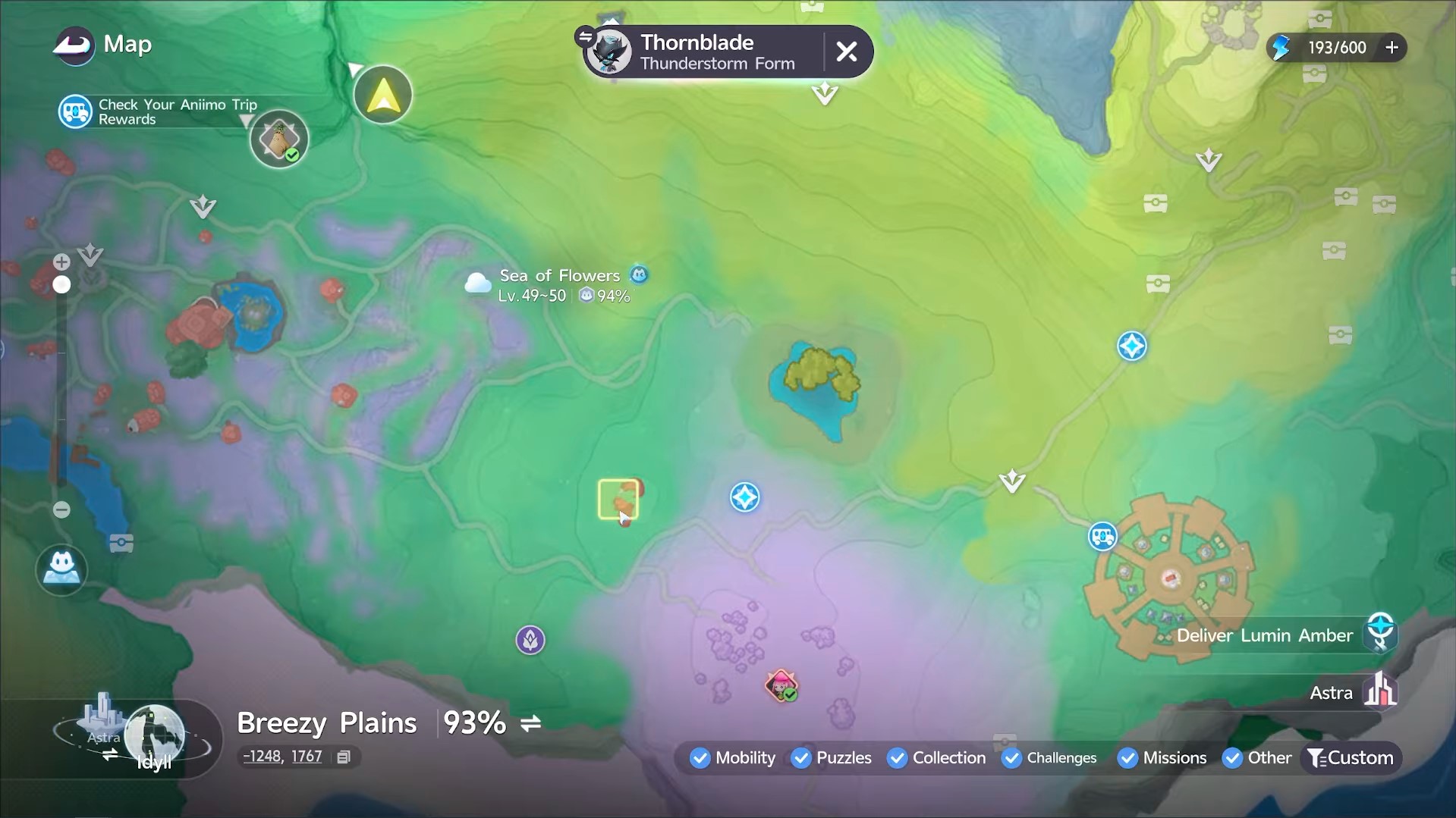 Sea of Flowers locations
