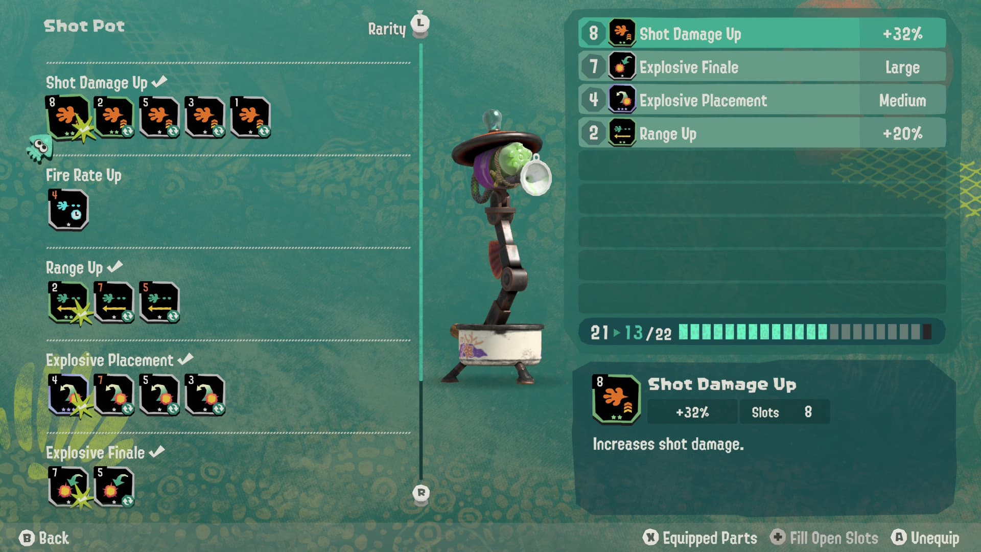 splatoon raiders adjust gadget parts example