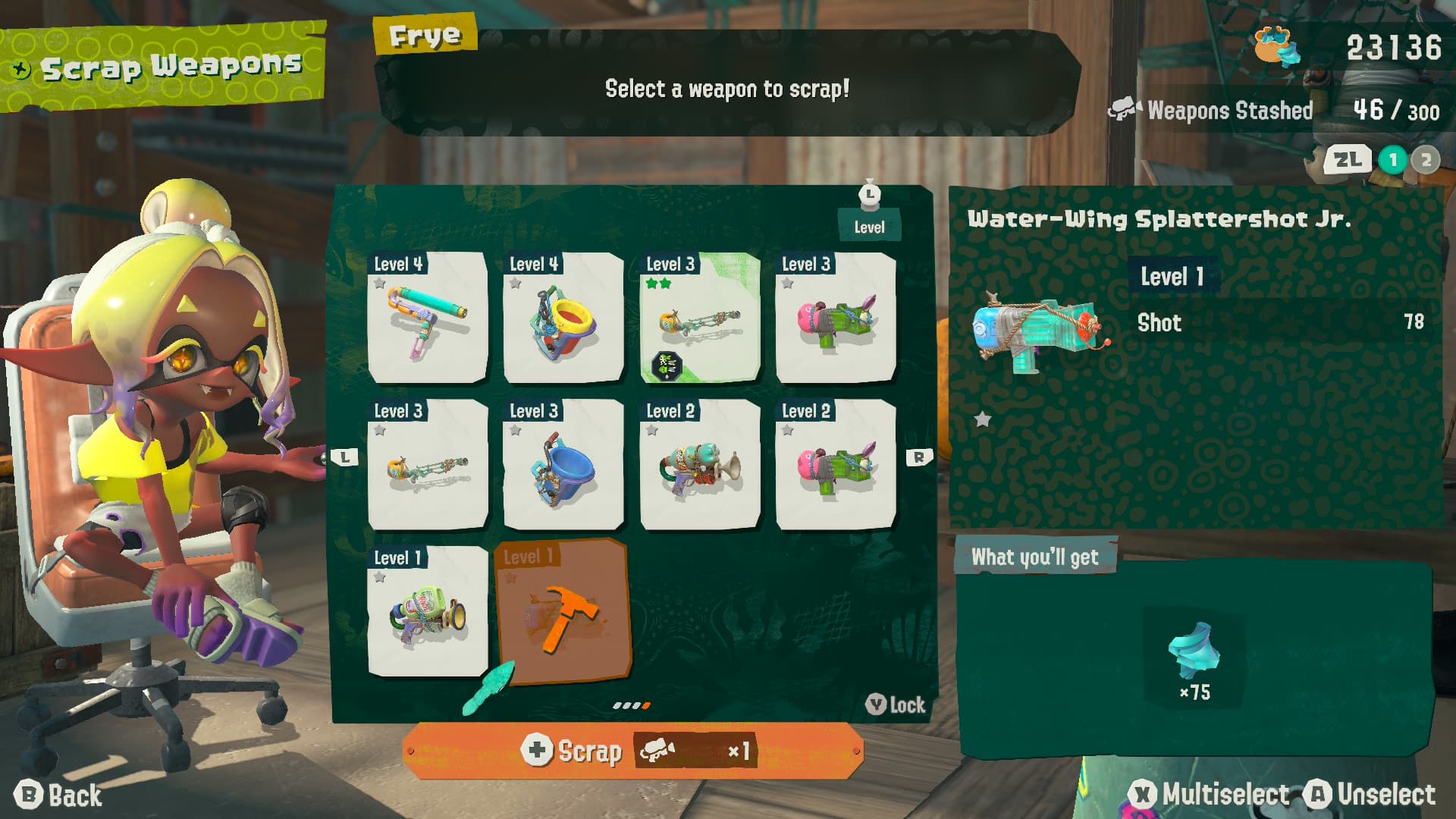 splatoon raiders scrap weapons example