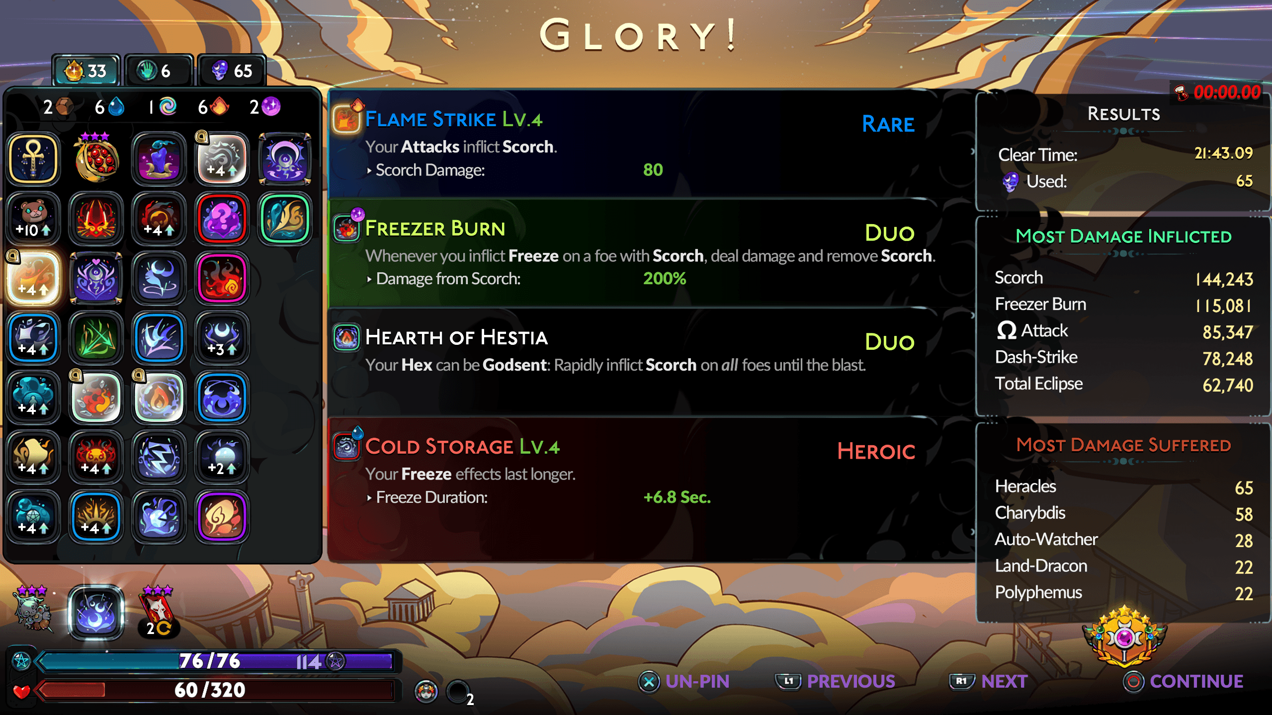 65F surface Victory Screen