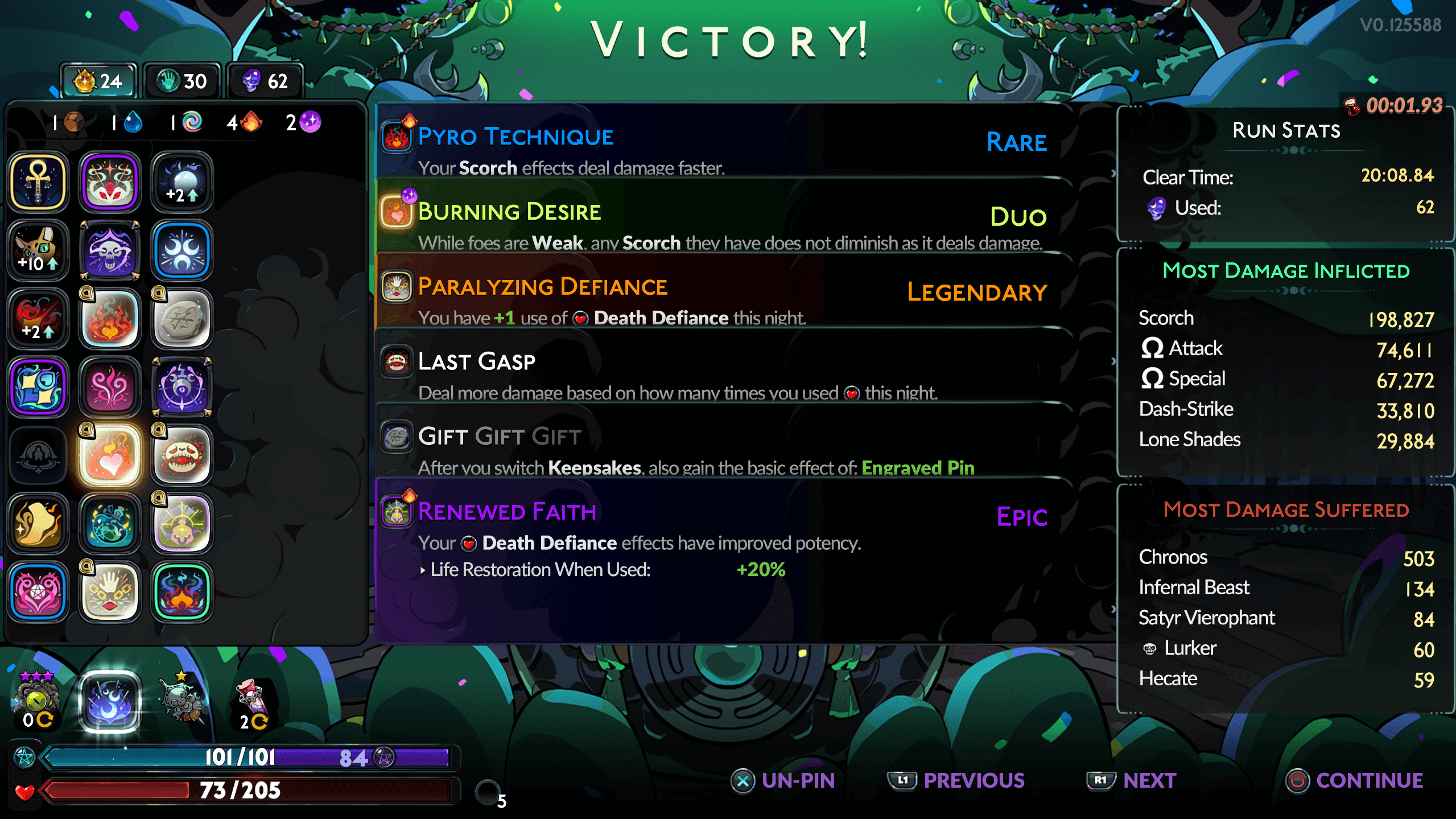 Anubis Staff Victory Screen