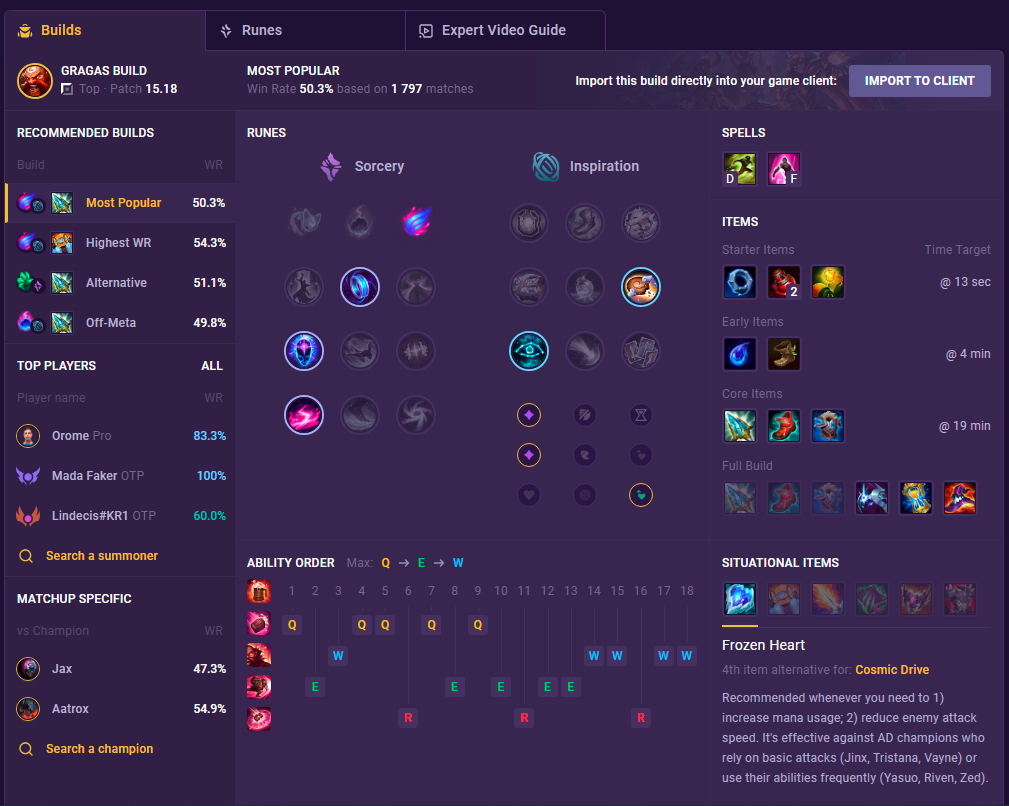 Gragas Top Build Patch 15.18