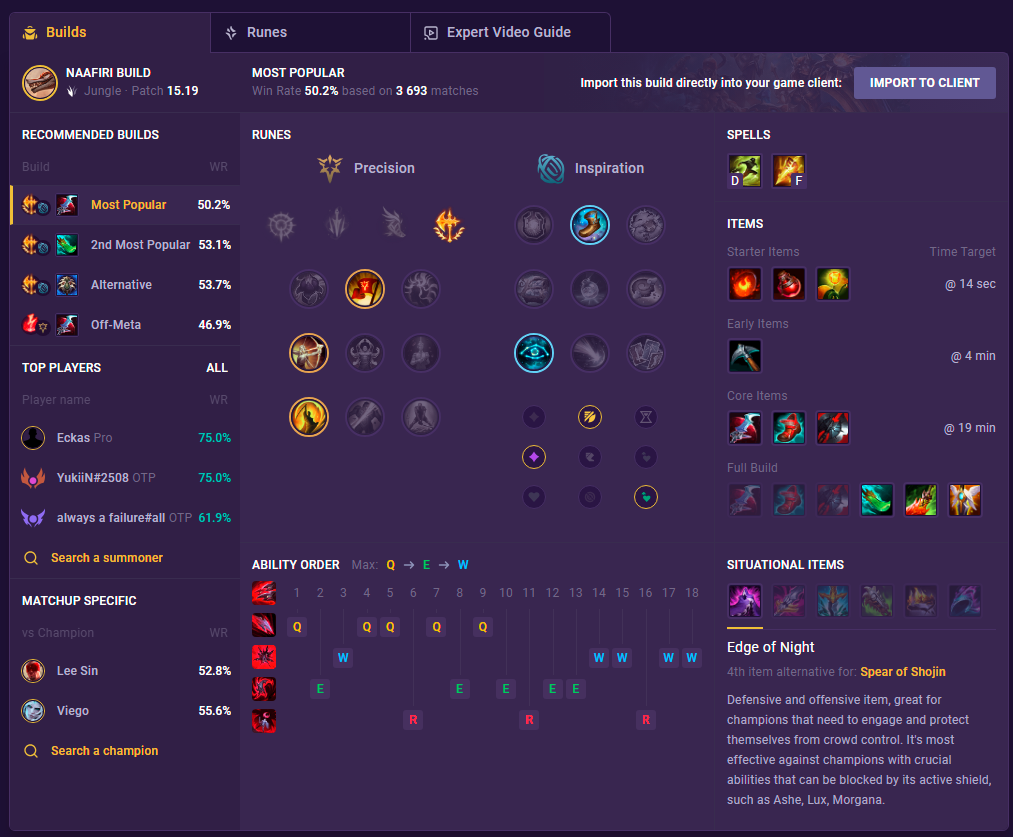 Naafiri Build Patch 15.19