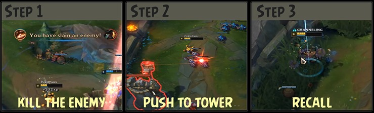push to tower and recall
