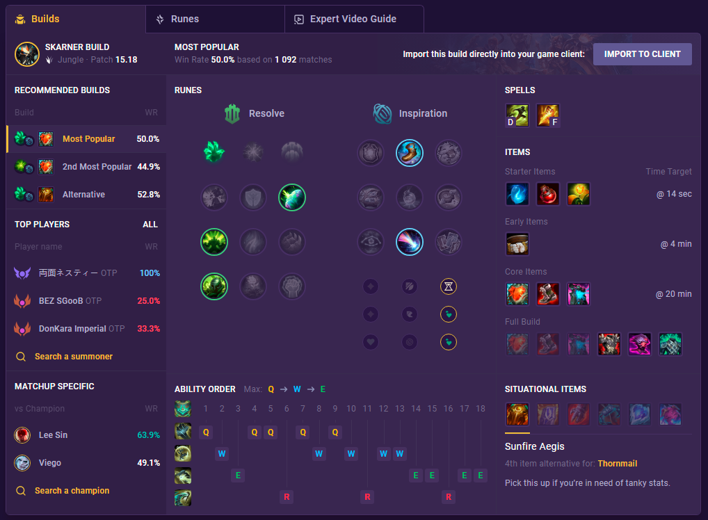 Skarner Build Patch 15.18
