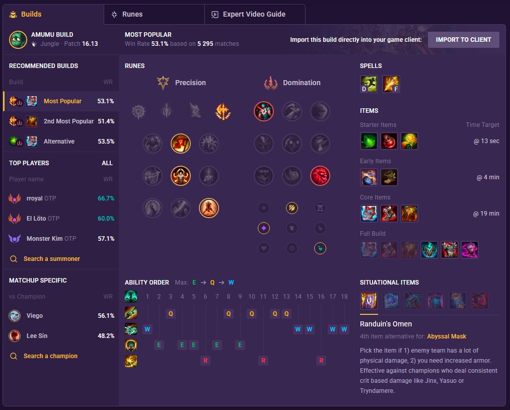 amumu build