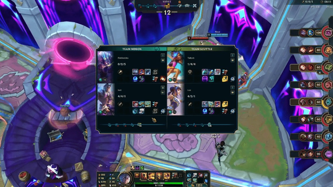 Arena in-game screenshot of the map