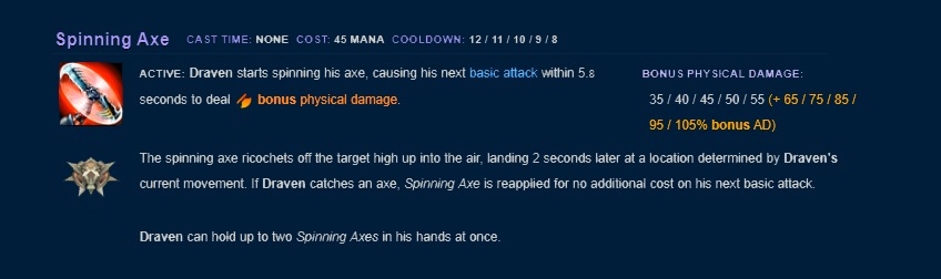 Draven Q LoL Wiki