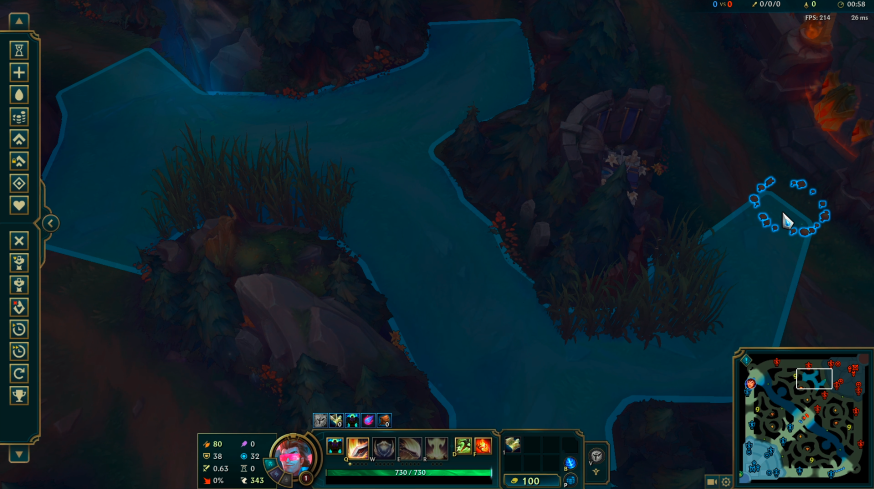 Warding own jungle with faelights