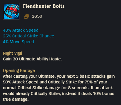 fiendhunter bolts