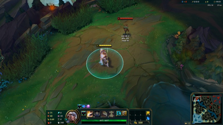 Garen Auto Attack Range