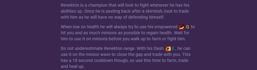 Renekton Advice