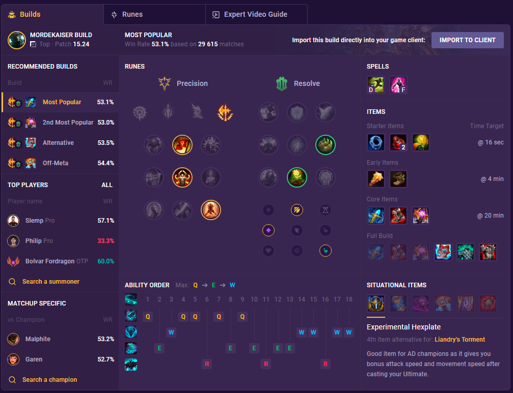 morde build