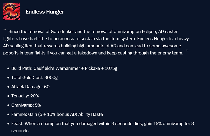 Endless Hunger&nbsp;