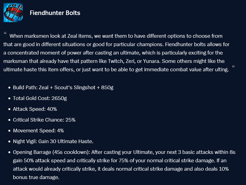 Fiendhunter Bolts