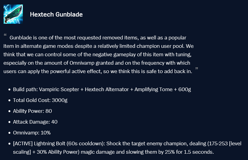 Hextech Gunblade