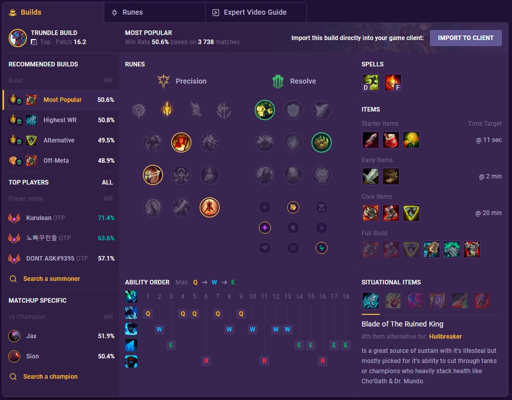 trundle build