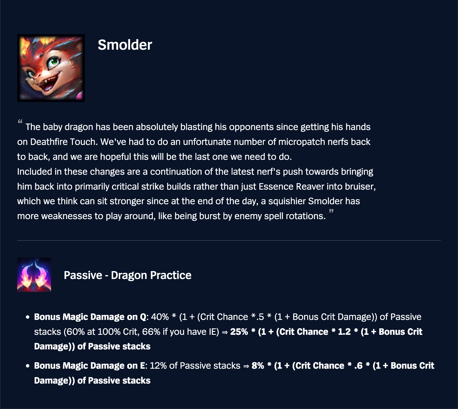 smolder