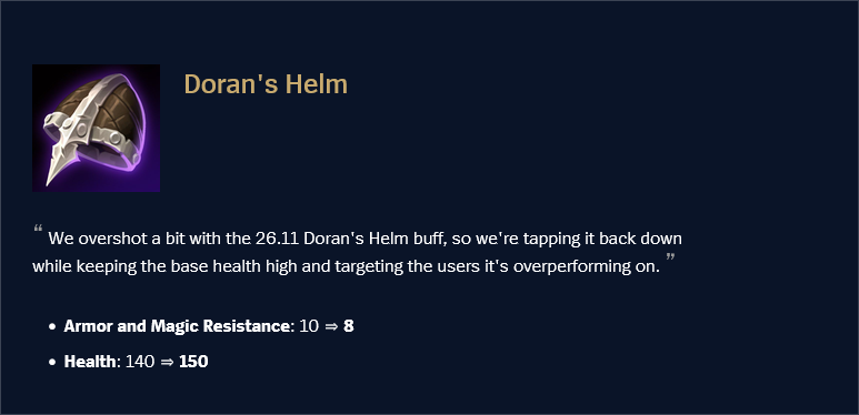 Doran's Helm