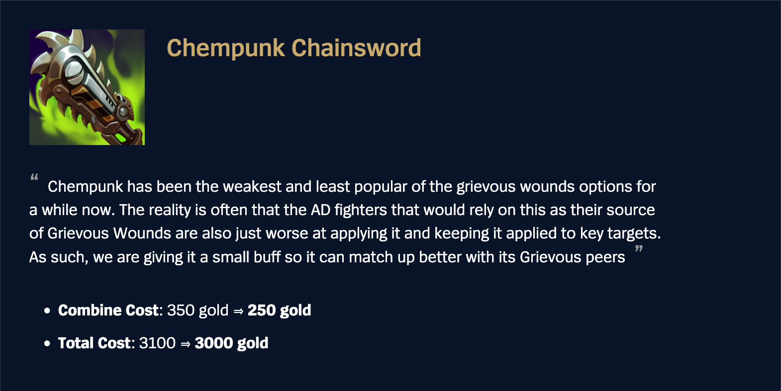 Chempunk Chainsword
