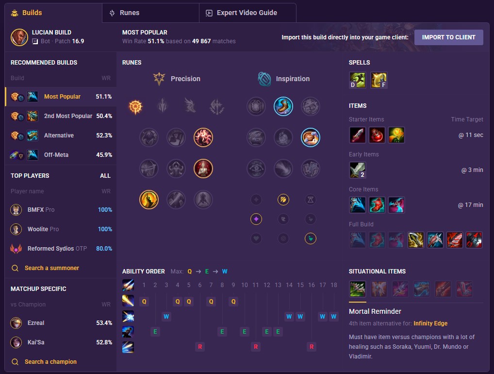 Lucian build