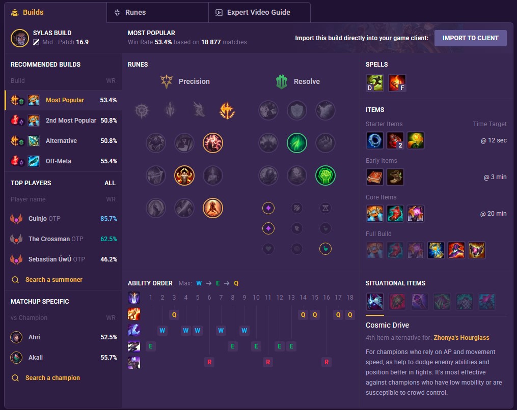 Sylas build
