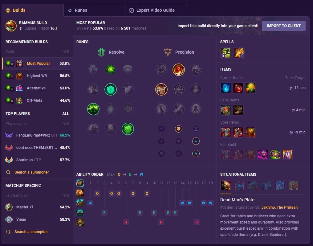 rammus build