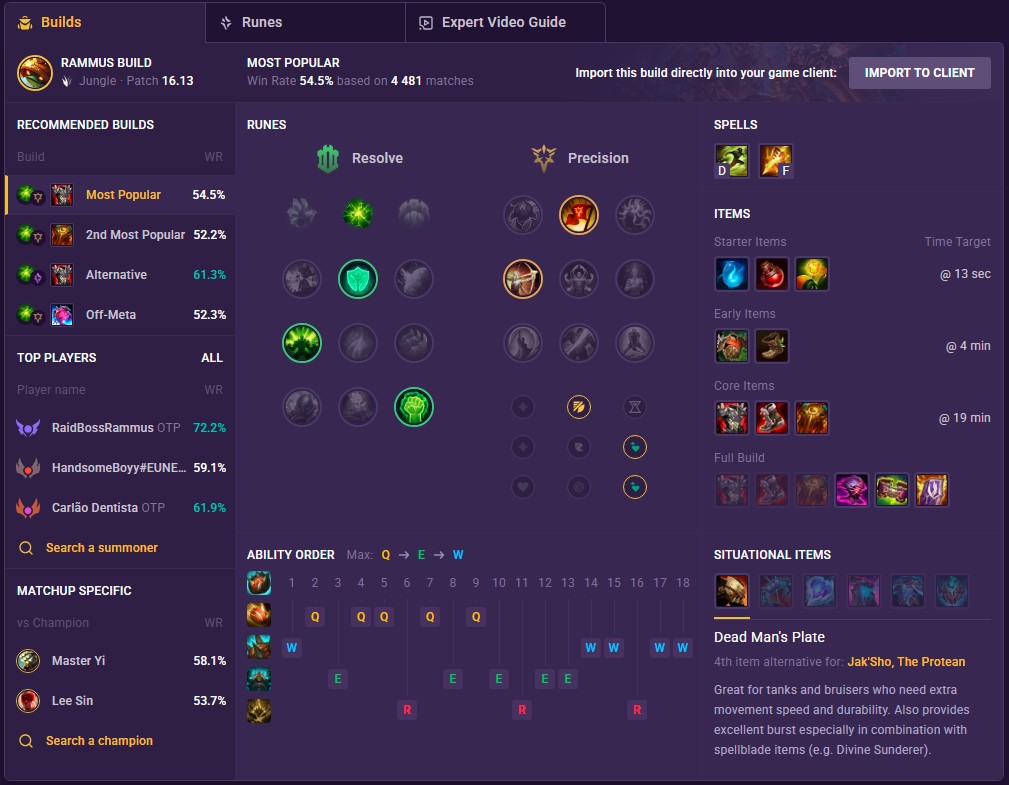 rammus build