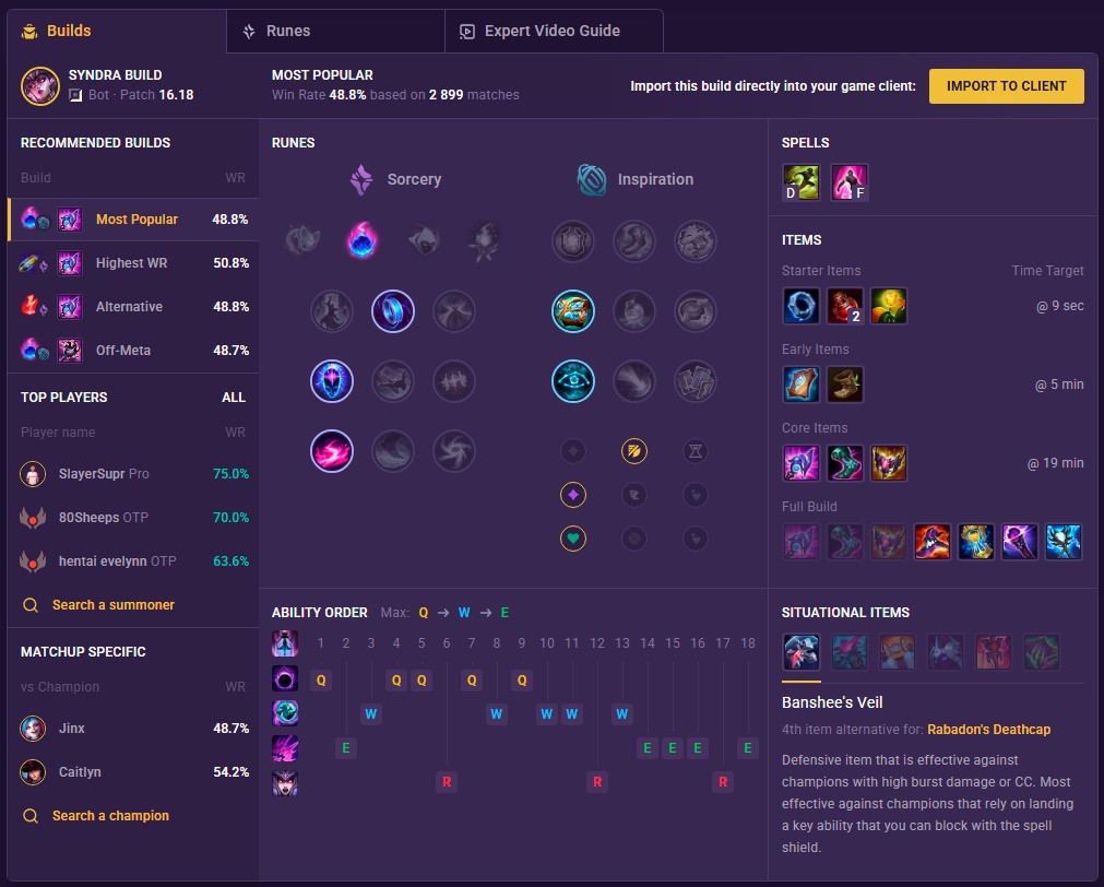 Syndra Build