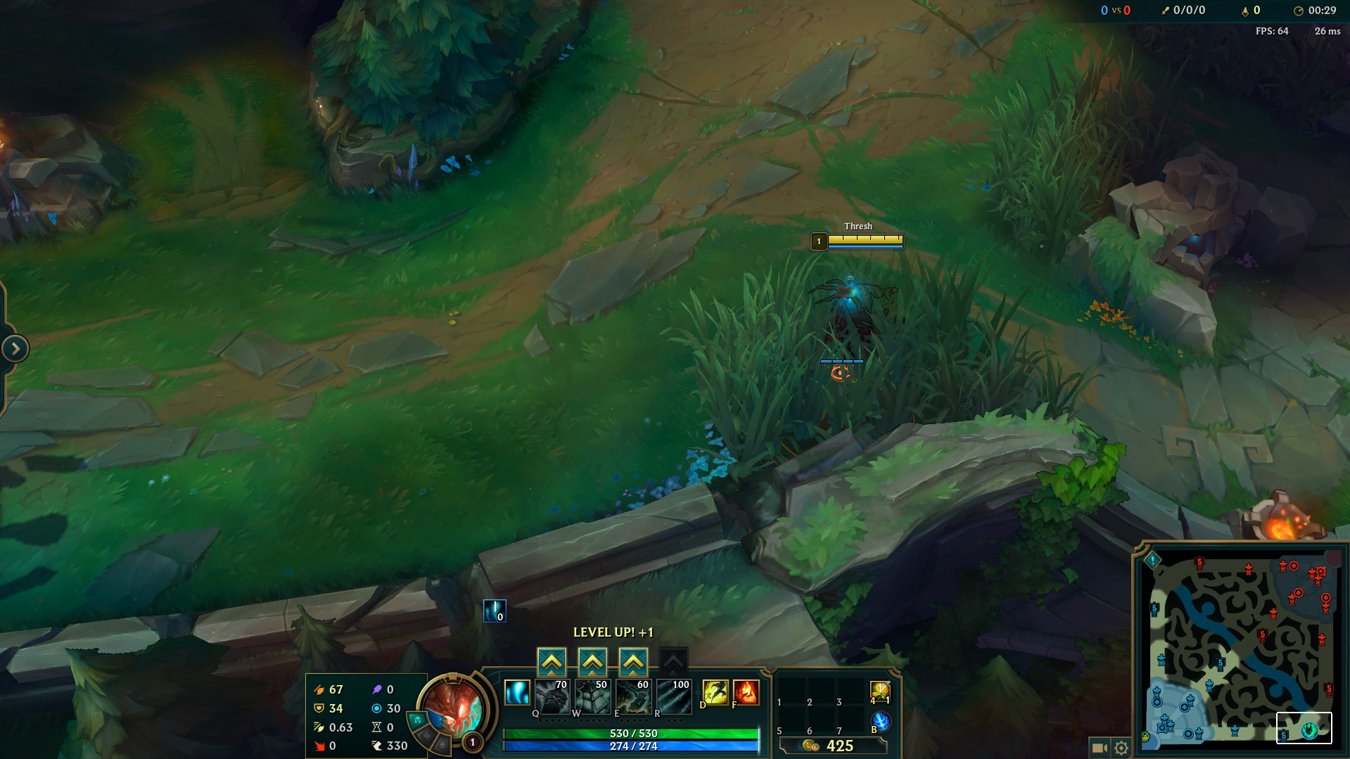 Thresh Hiding in Bush