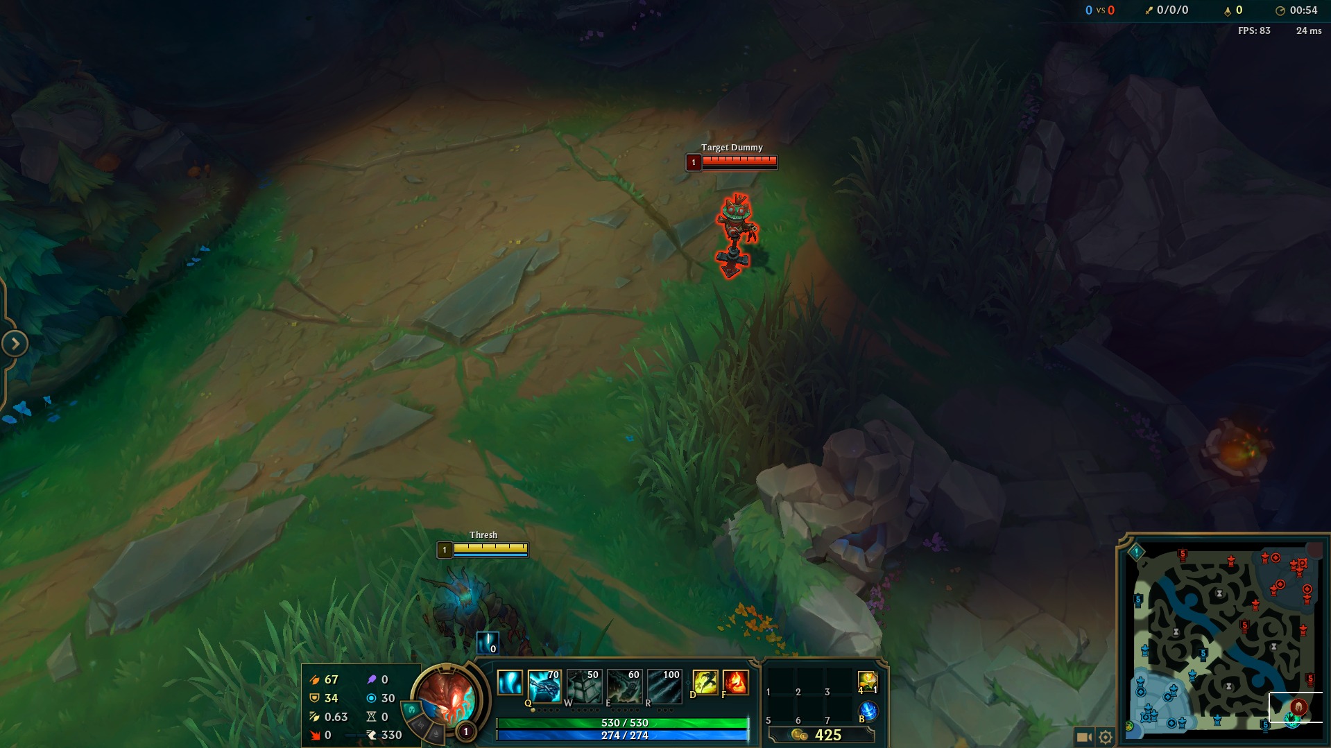 Thresh Hiding in the bush