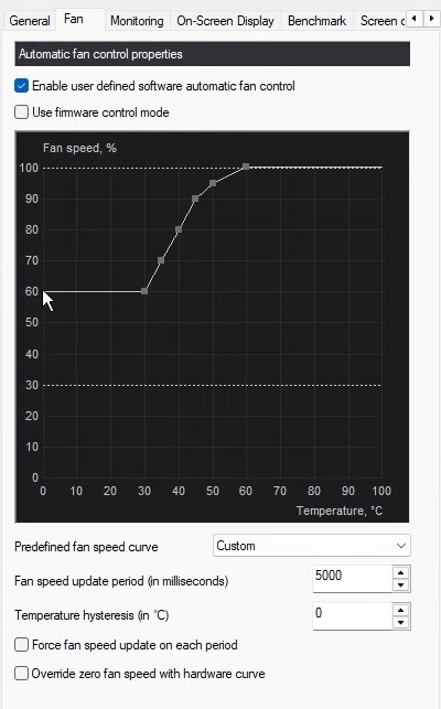 fan curve settings